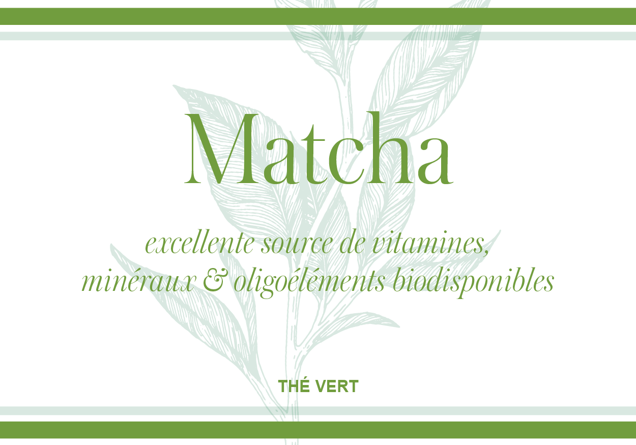 Matcha aromatisé à la vanille et menthe